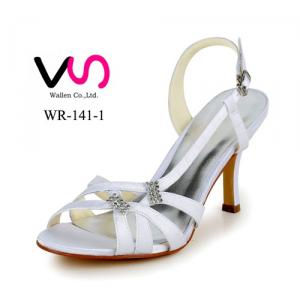 2016 new arrival middle heel bridal wedding shoes for bride